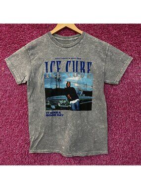 Ice Cube "It Was A Good Day" Graphic Acid Wash T-Shirt Medium